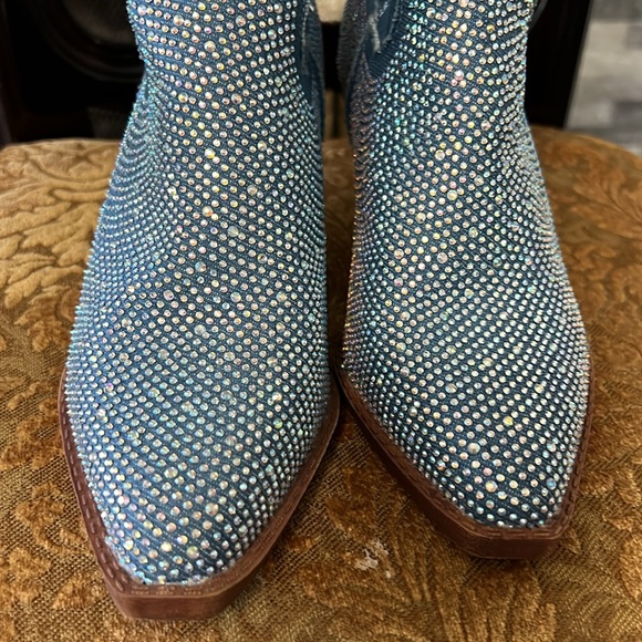 Denim bootwestern  rhinestone brand new new tag size 7 - Picture 4 of 6